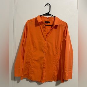 Lafayette 148 New York Orange Button Down Shirt